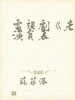 电视剧《老舅》演员表封面