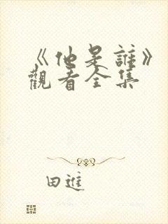 《他是谁》免费观看全集