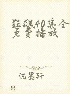 狂飙40集全集免费播放