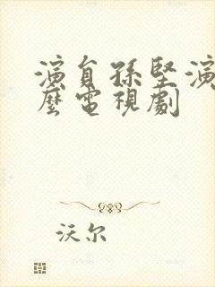 演员孙坚演过什么电视剧