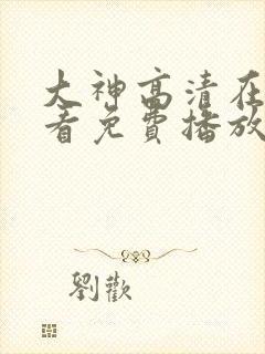 大神高清在线观看免费播放电视剧