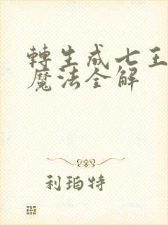 转生成七王子的魔法全解