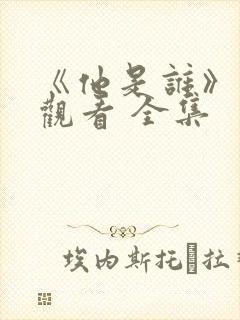 《他是谁》免费观看 全集封面