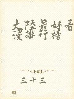 大陆最好看的动漫排行榜