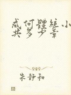 成何体统小说总共多少章封面