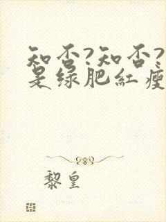 知否?知否?应是绿肥红瘦(网文版)