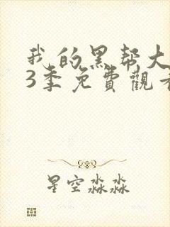 我的黑帮大佬第3季免费观看封面