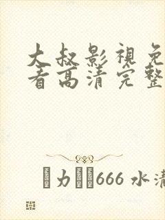 大叔影视免费观看高清完整版