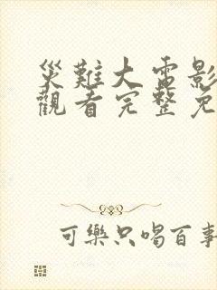 灾难大电影在线观看完整免费观看封面