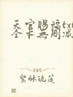 天官赐福txt全本无删减