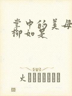 掌中的美母版主柳如是封面