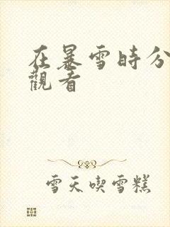 在暴雪时分免费观看
