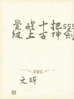 觉醒十把sss级上古神剑我觉醒超sss级封面