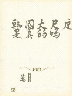 韩国大尺度电影是真的吗