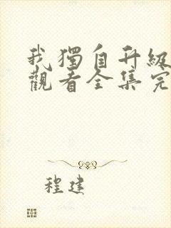 我独自升级免费观看全集完整版封面