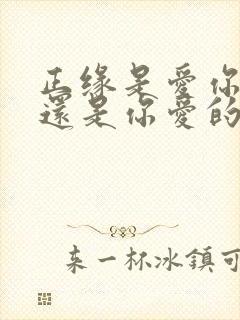 正缘是爱你的人还是你爱的人