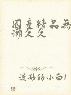 国产精品无套高潮久久