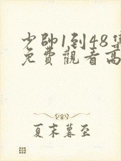 少帅1到48集免费观看高清