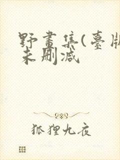 野画集(台版)未删减