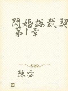 闪婚总裁契约妻 第1章