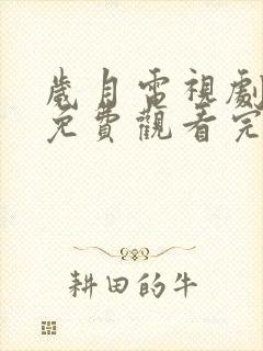 岁月电视剧全集免费观看完整版