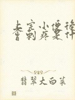 上完小便后尿道会刺疼是什么原因