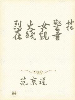 烈火女警花电影在线观看封面