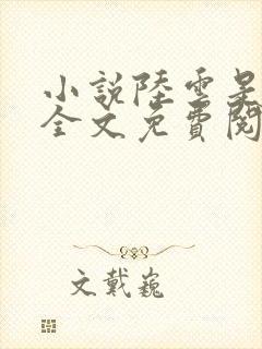 小说陆云是主角全文免费阅读封面