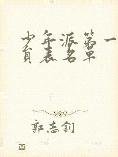 少年派第一季演员表名单封面