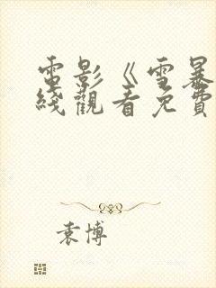 电影《雪暴》在线观看免费