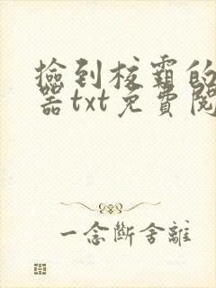 捡到校霸的遥控器txt免费阅读by阳阳