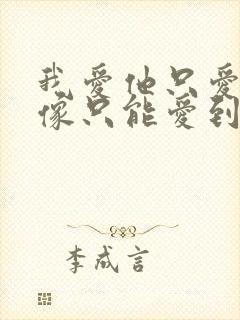 我爱他只爱他好像只能爱到这里了