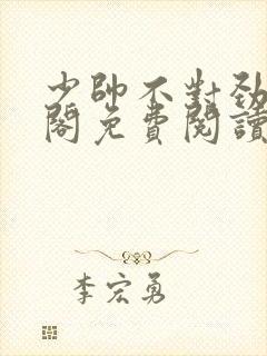 少帅不对劲笔趣阁免费阅读小说封面