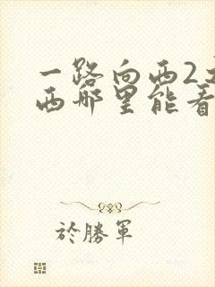 一路向西2之泰西哪里能看
