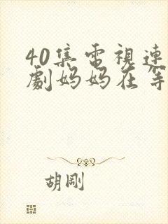 40集电视连续剧妈妈在等你封面