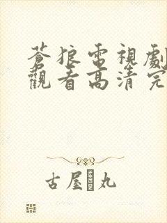 苍狼电视剧在线观看高清完整免费