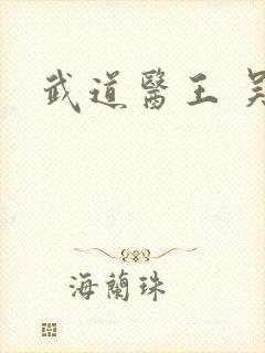 武道医王 吴东封面