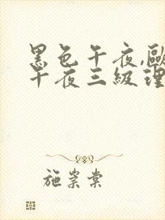 黑色午夜,欧美午夜三级理论在线观看