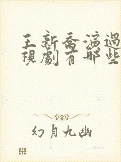 王新乔演过的电视剧有哪些