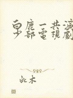 白鹿一共演过多少部电视剧封面