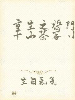 重生之将门毒后千山茶客 小说