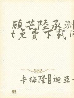 顾芒陆承洲txt免费下载网盘