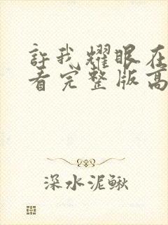 许我耀眼在线观看完整版高清电视剧封面