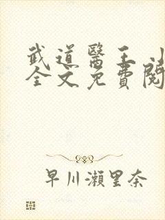 武道医王 小说全文免费阅读