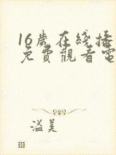 16岁在线播放免费观看电视剧