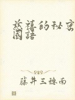 慈禧的秘密生活国语