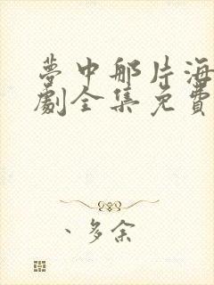 梦中那片海电视剧全集免费封面