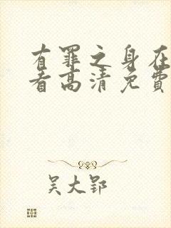 有罪之身在线观看高清免费封面