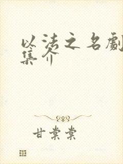 以法之名剧情分集介