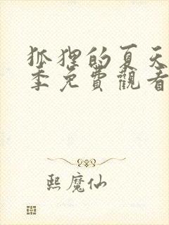 狐狸的夏天第一季免费观看完整版在线